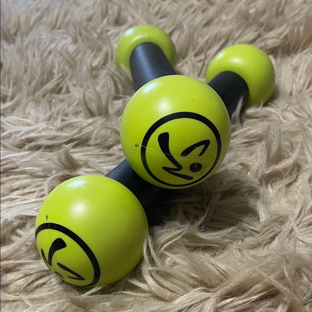 Zumba Fitness Neon Yellow Toning Sticks Exercise 1# Shaker Weights